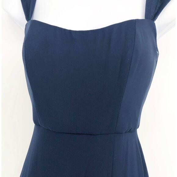 AFTER SIX 1560 Off-the-Shoulder Long Dress 2R Midnight Blue Gown Formal NWOT - Picture 6 of 13